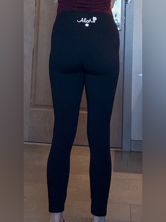 lululemon athletica Pants - Rare Lululemon “Aloha” Black Align High-Rise Leggings 25”& free tote
